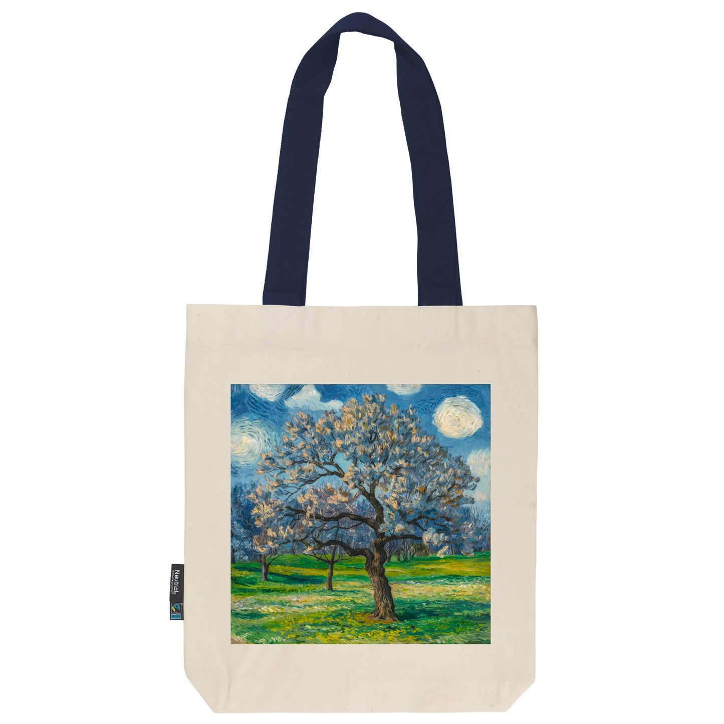 Twill Bag aus Bio- Baumwolle | Gemälde 6 | Apfelbaum in Blüte