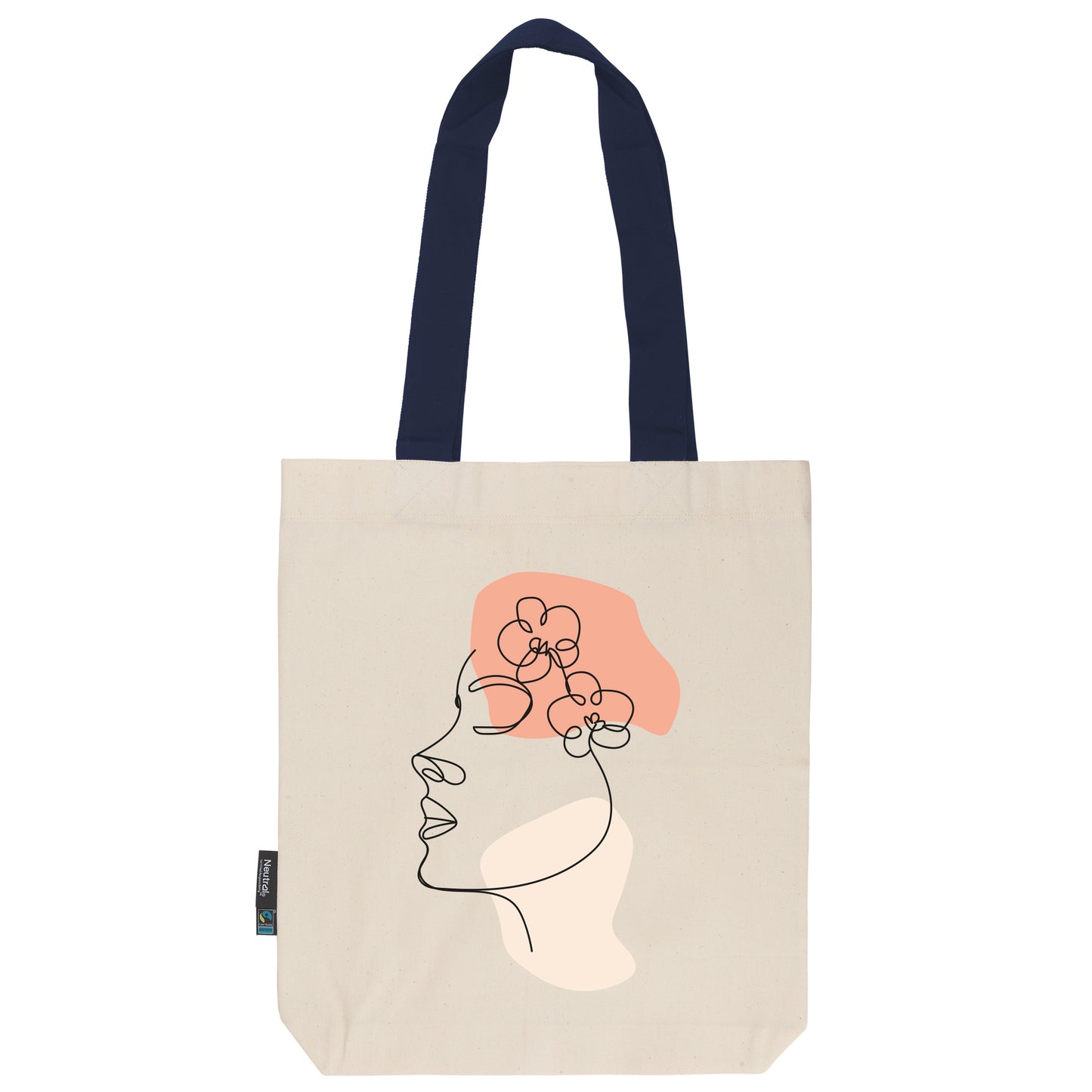 Twill Bag aus Bio- Baumwolle | Gedankenblüte Koralle