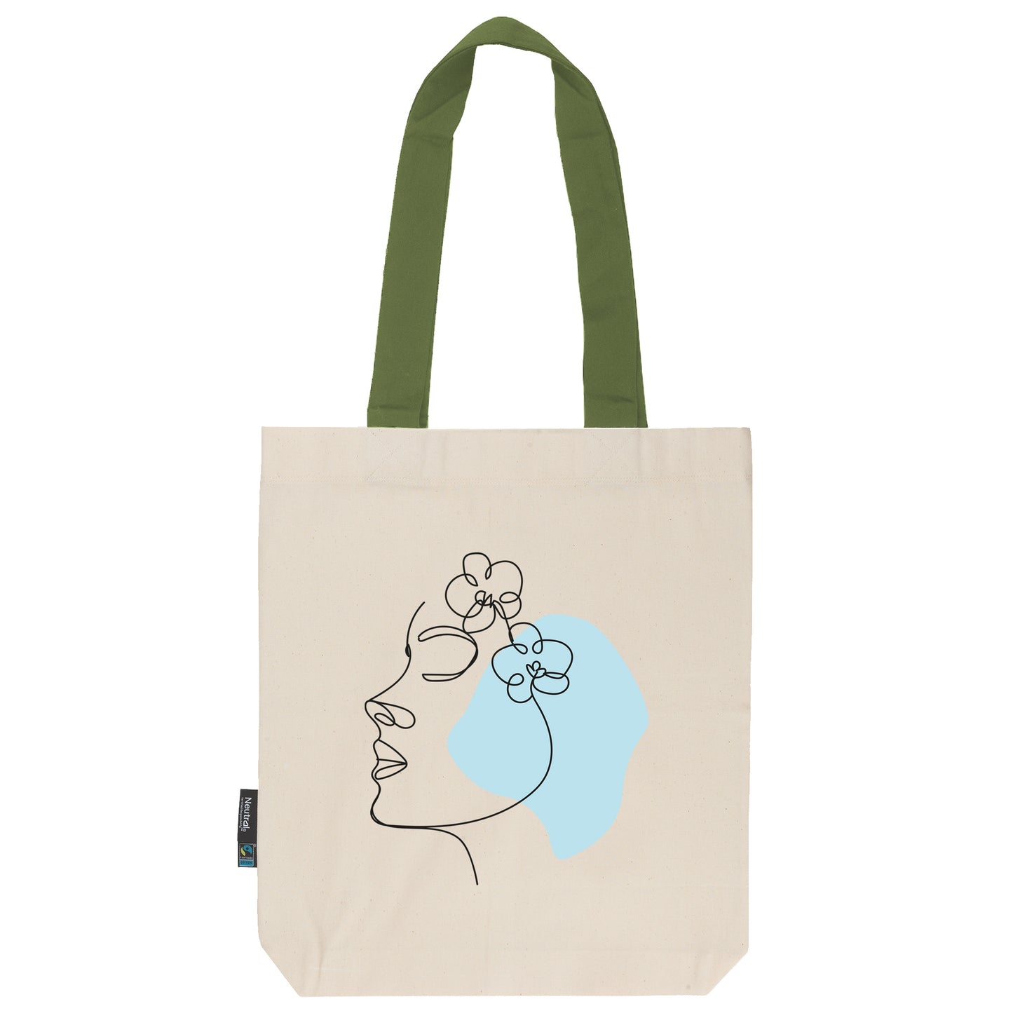 Twill Bag aus Bio- Baumwolle | Gedankenblüte Himmelblau