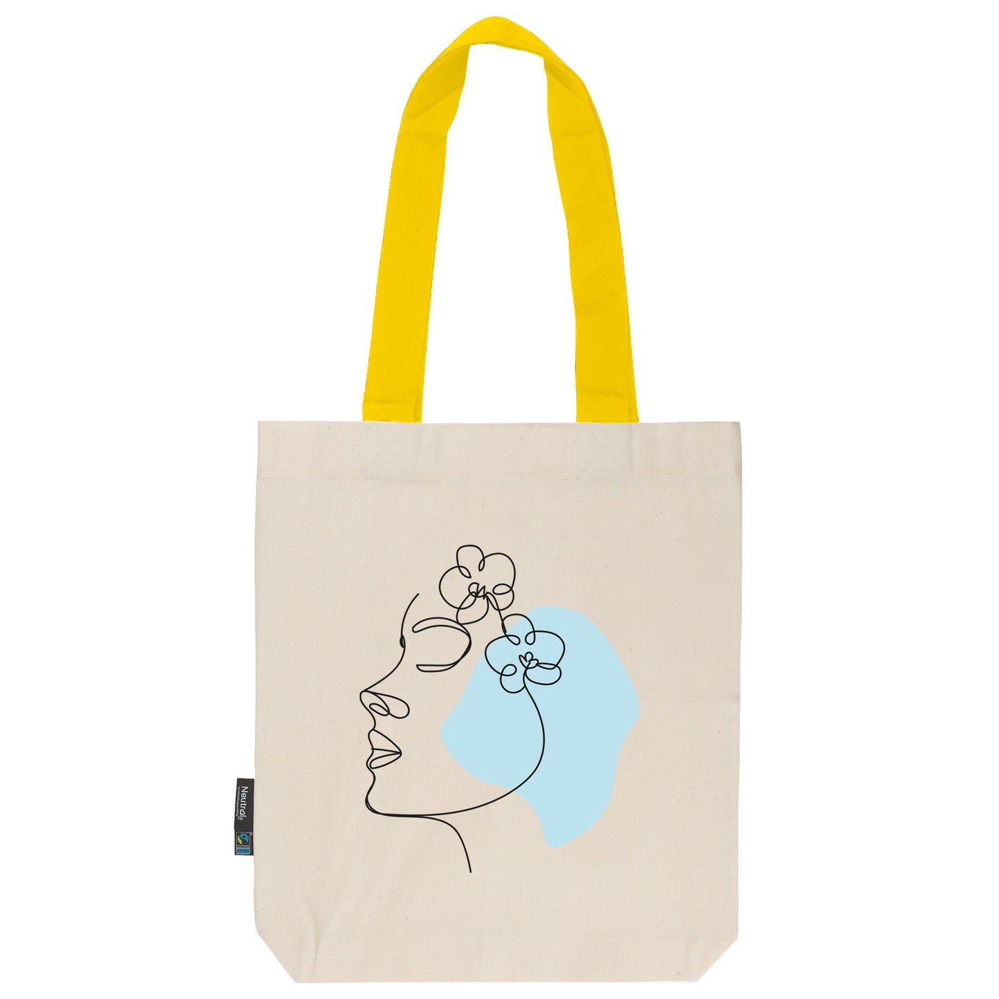 Twill Bag aus Bio- Baumwolle | Gedankenblüte Himmelblau