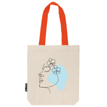 Twill Bag aus Bio- Baumwolle | Gedankenblüte Himmelblau