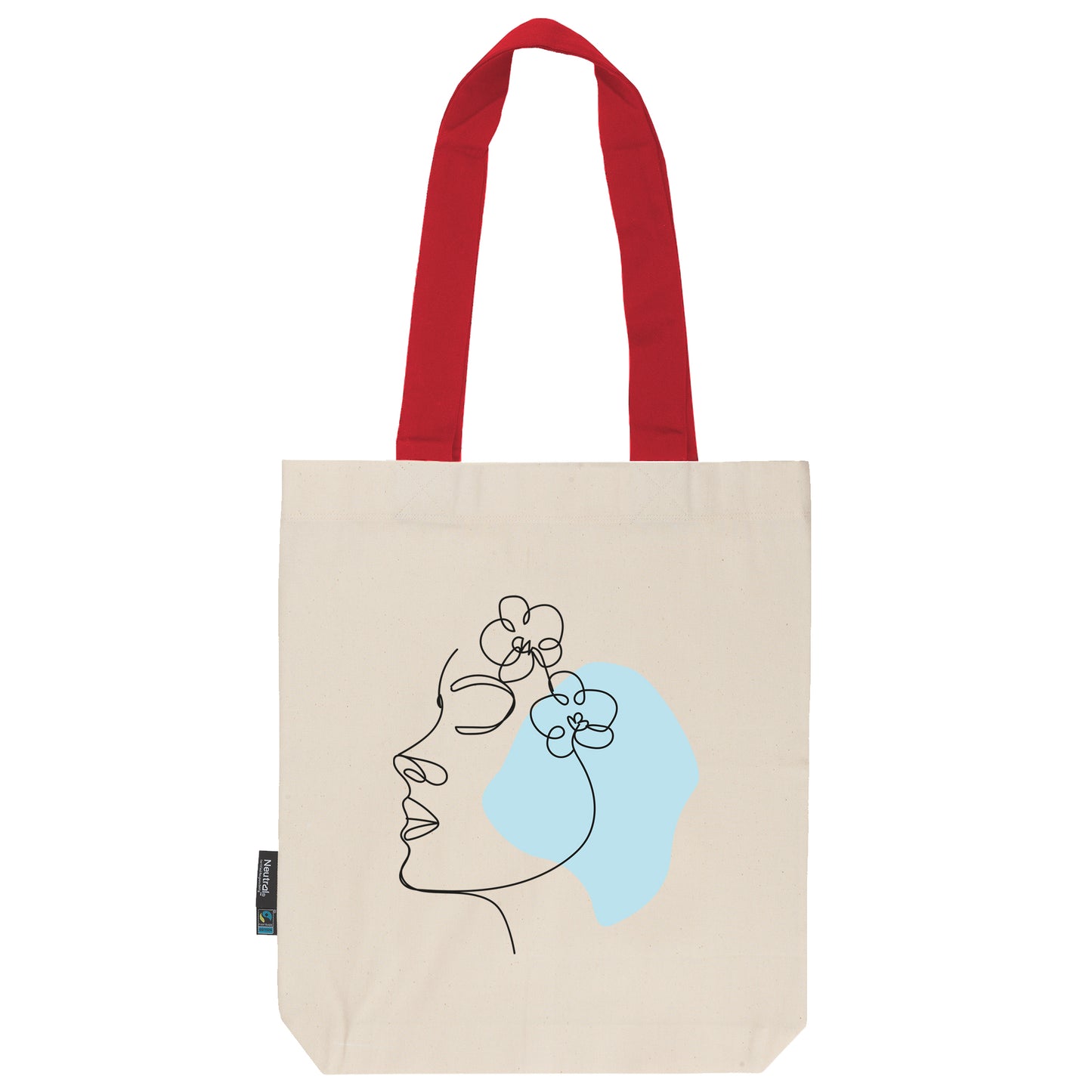 Twill Bag aus Bio- Baumwolle | Gedankenblüte Himmelblau