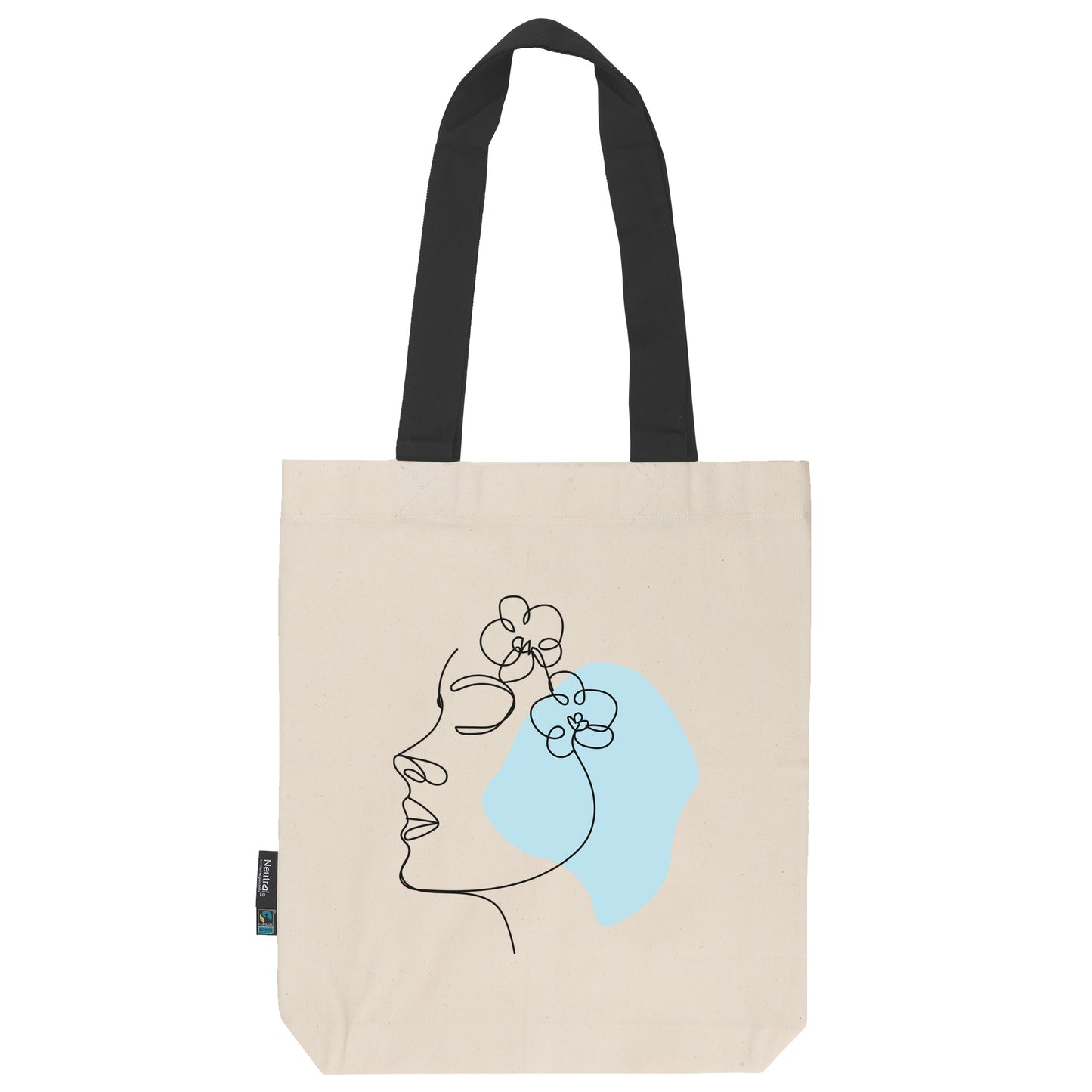 Twill Bag aus Bio- Baumwolle | Gedankenblüte Himmelblau