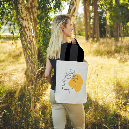 Twill Bag aus Bio- Baumwolle | Gedankenblüte Sonnengelb