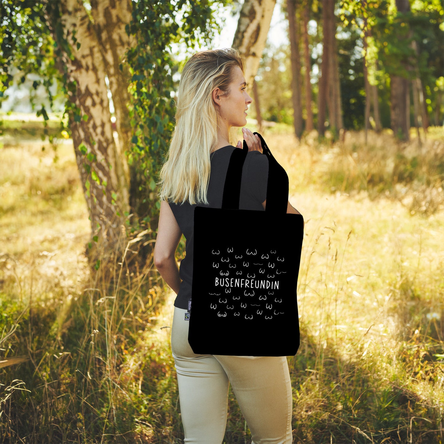 Twill Bag aus Bio- Baumwolle | Schwarz | Busenfreundin