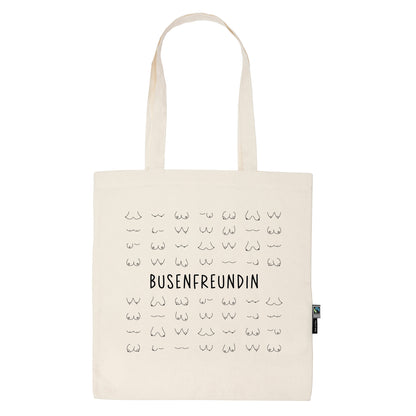 Stofftasche natur aus Bio- Baumwolle | Busenfreundin 2.0