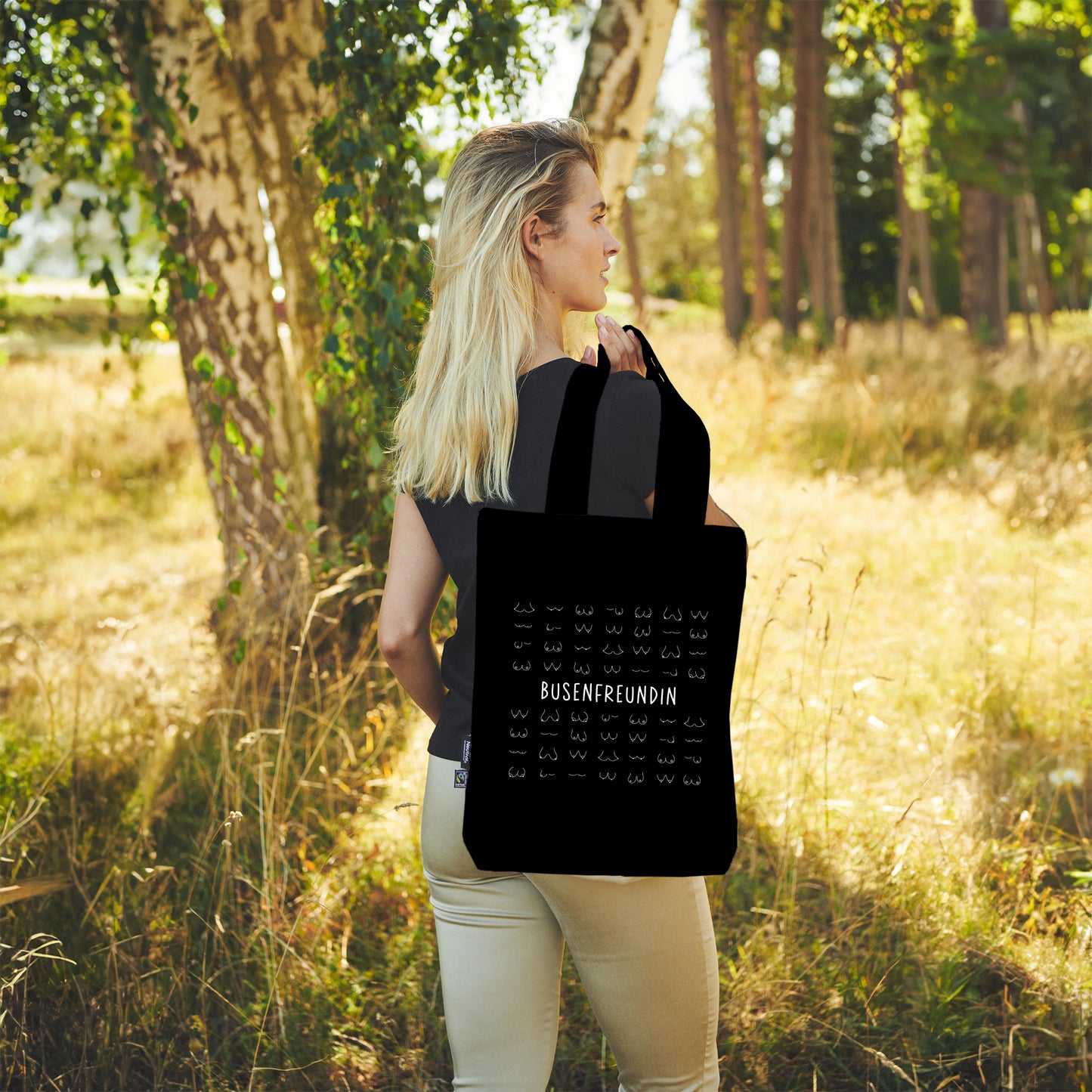 Twill Bag aus Bio- Baumwolle | Schwarz | Busenfreundin