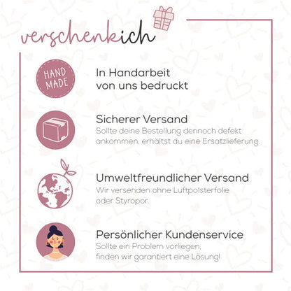 Baby Body Langarm | Wickelbody aus Bio-Baumwolle | Regenbogen in Pink mit Name & Geburtsdaten