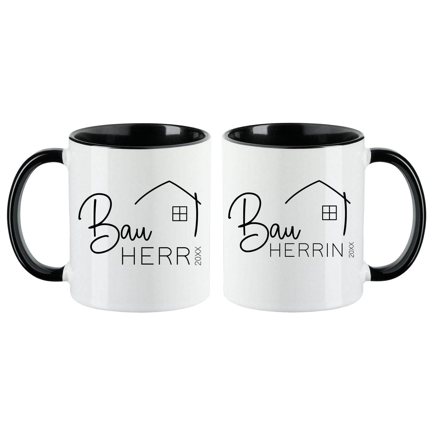 Keramik Tassen-Set oder einzeln mit Jahreszahl | Bauherr + Bauherrin 3