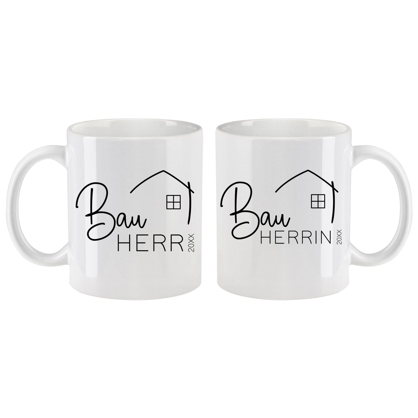 Keramik Tassen-Set oder einzeln mit Jahreszahl | Bauherr + Bauherrin 3