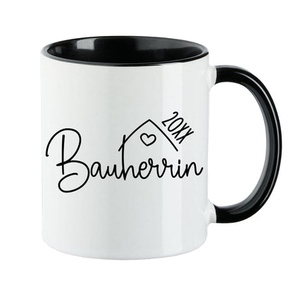 Keramik Tassen-Set oder einzeln mit Jahreszahl | Bauherr + Bauherrin 1