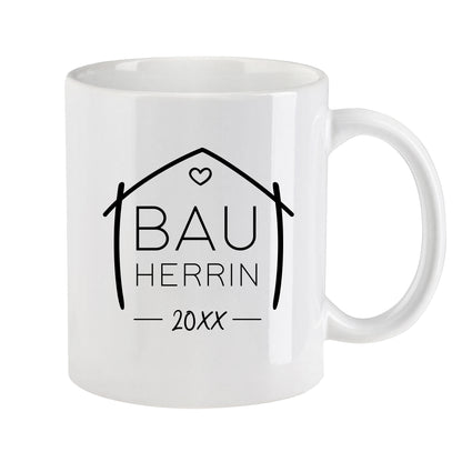 Keramik Tassen-Set oder einzeln mit Jahreszahl | Bauherr + Bauherrin 2