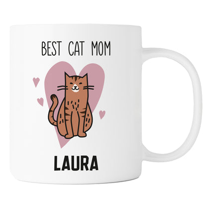 Keramik Tasse mit Namen | Best Cat Mom