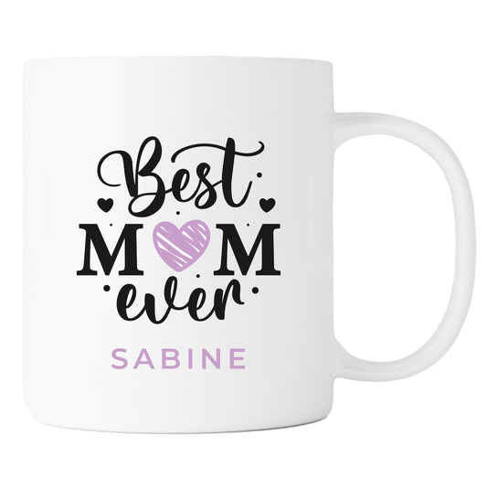 Keramik Tasse mit Name | Best MOM ever
