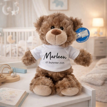 Teddy mit Namen + Datum