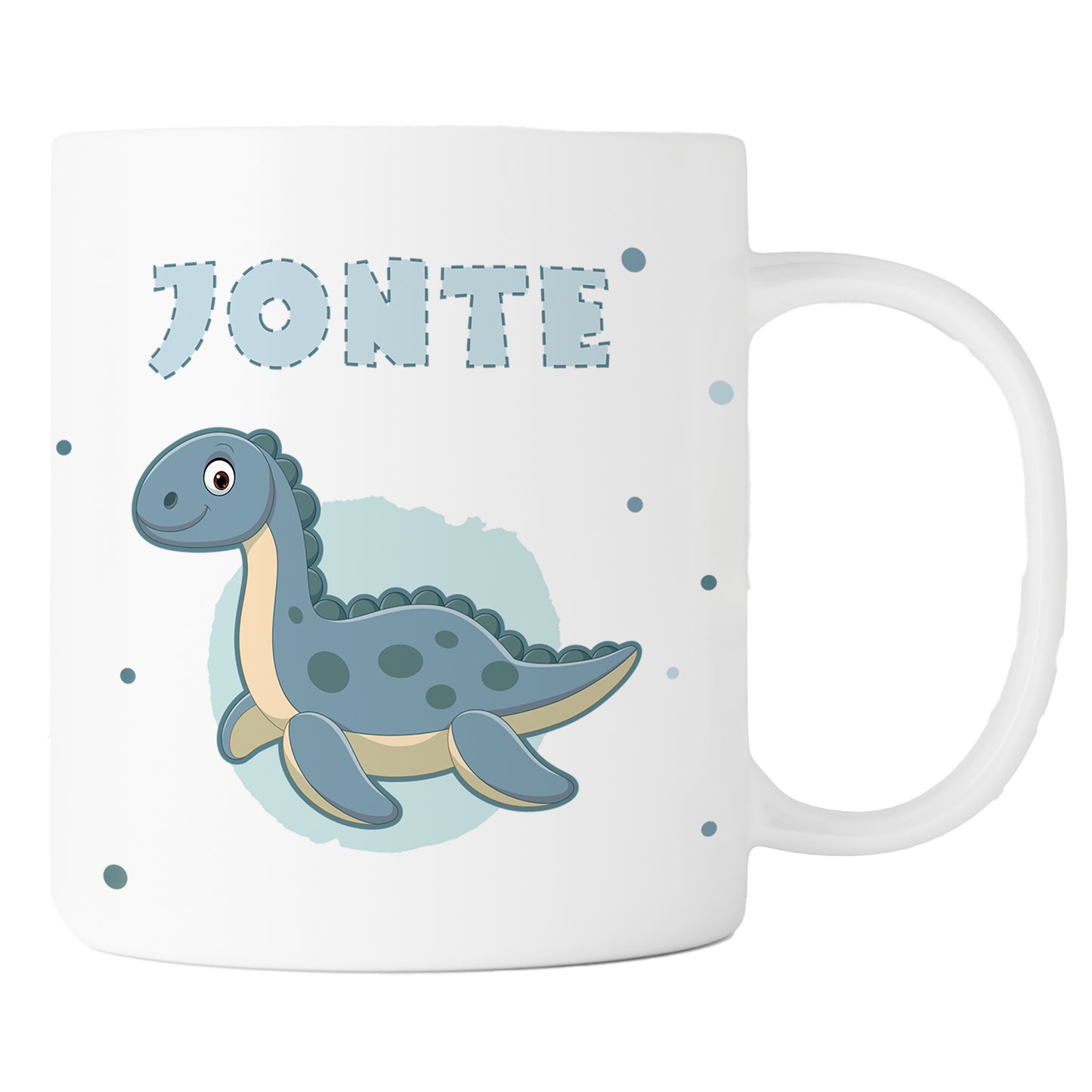 Keramik Tasse mit Namen | Dino 2 | Plesiosaurus