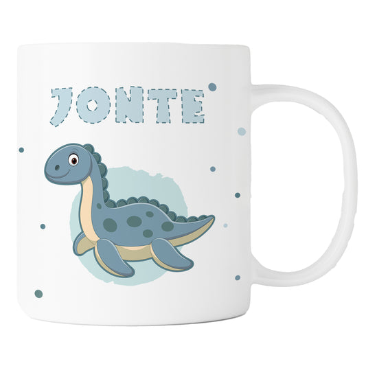 Keramik Tasse mit Namen | Dino 2 | Plesiosaurus