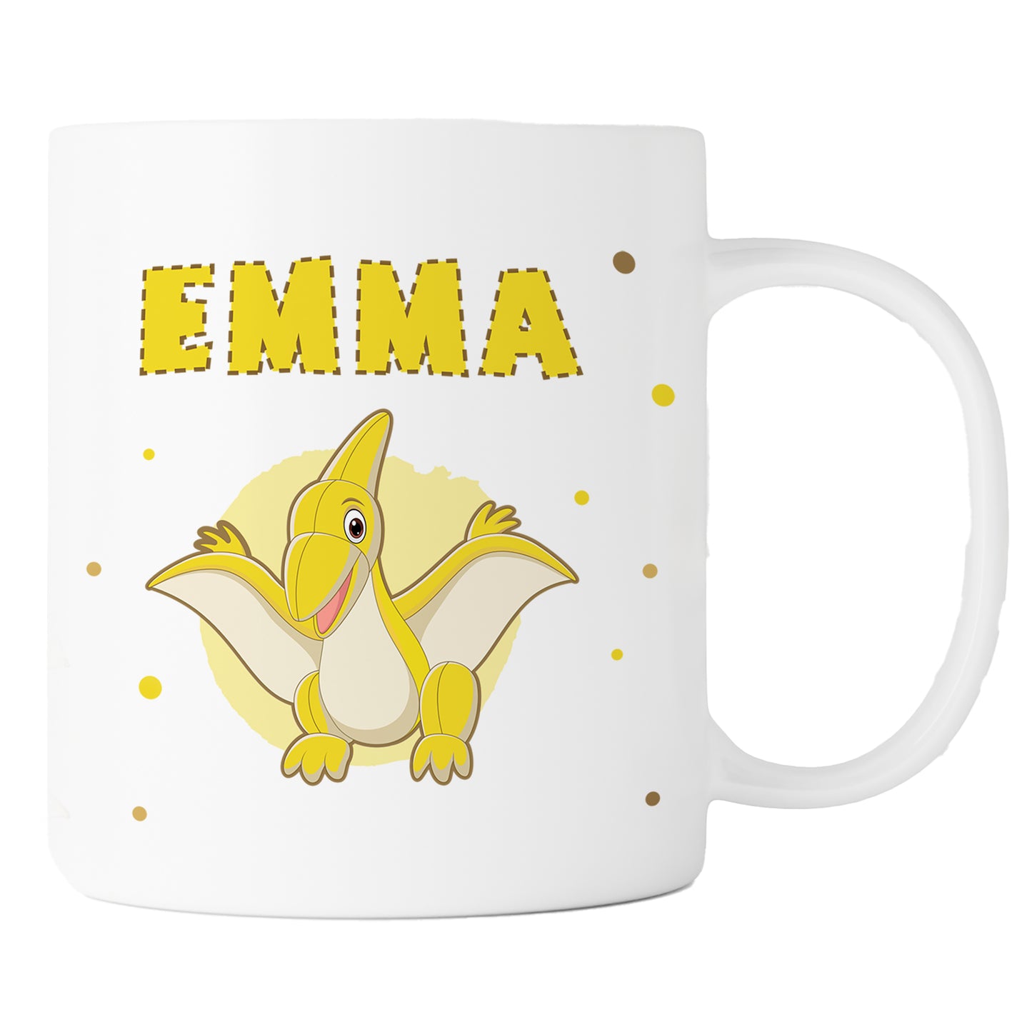 Keramik Tasse mit Namen | Dino 5 | Pteranodon