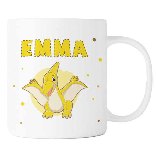 Keramik Tasse mit Namen | Dino 5 | Pteranodon
