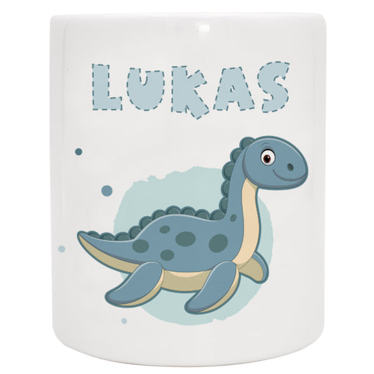 Keramik Spardose mit Name | Dino 2 Plesiosaurus
