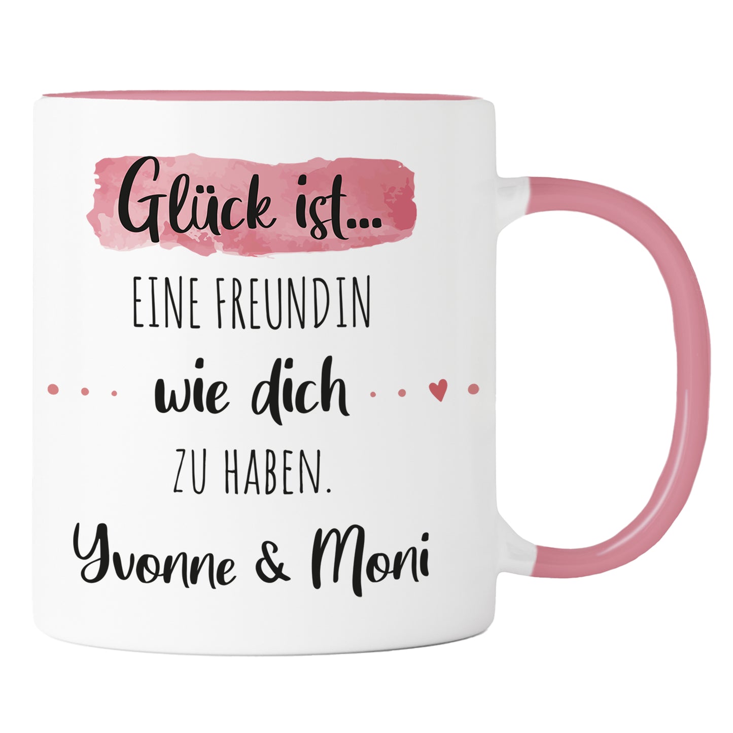 Keramik Tasse mit Namen | Glück ist eine Freundin wie dich zu haben