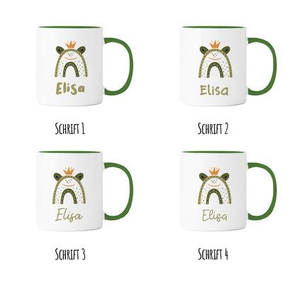 Keramik Tasse mit Name | Frosch König