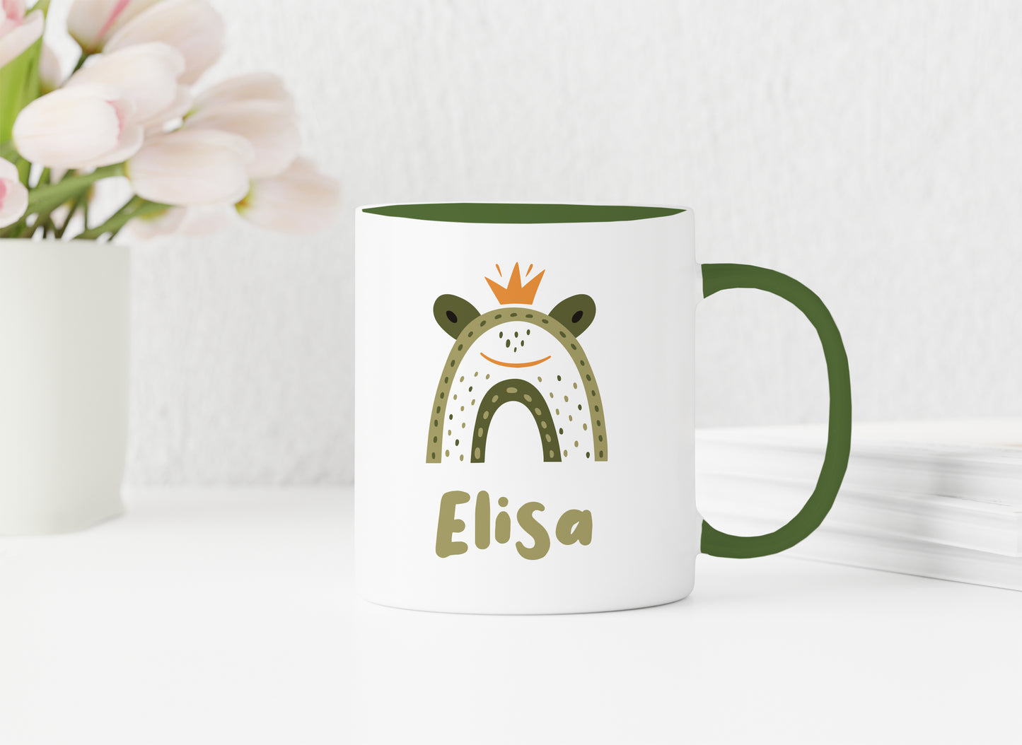 Keramik Tasse mit Name | Frosch König