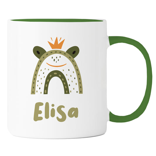 Keramik Tasse mit Name | Frosch König