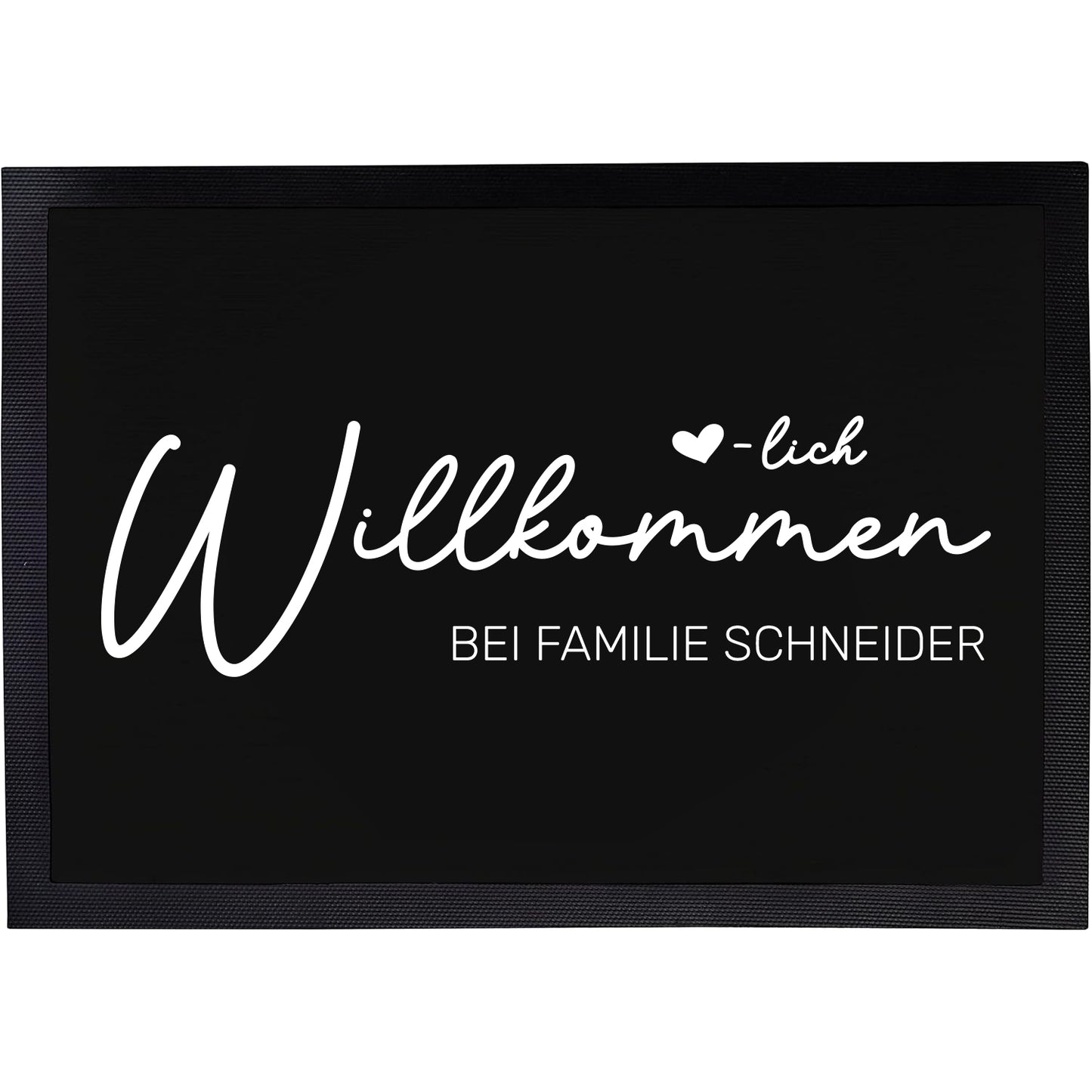 Fußmatte mit Nachname | Herzlich Willkommen