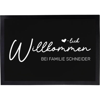 Fußmatte mit Nachname | Herzlich Willkommen