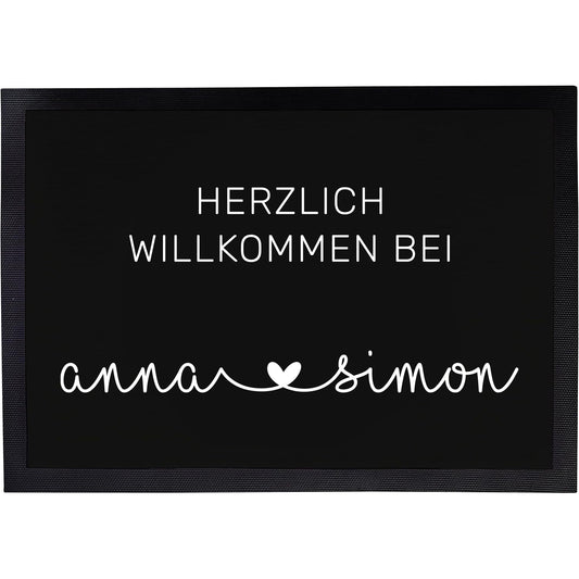 Fußmatte mit Vornamen | Herzlich Willkommen