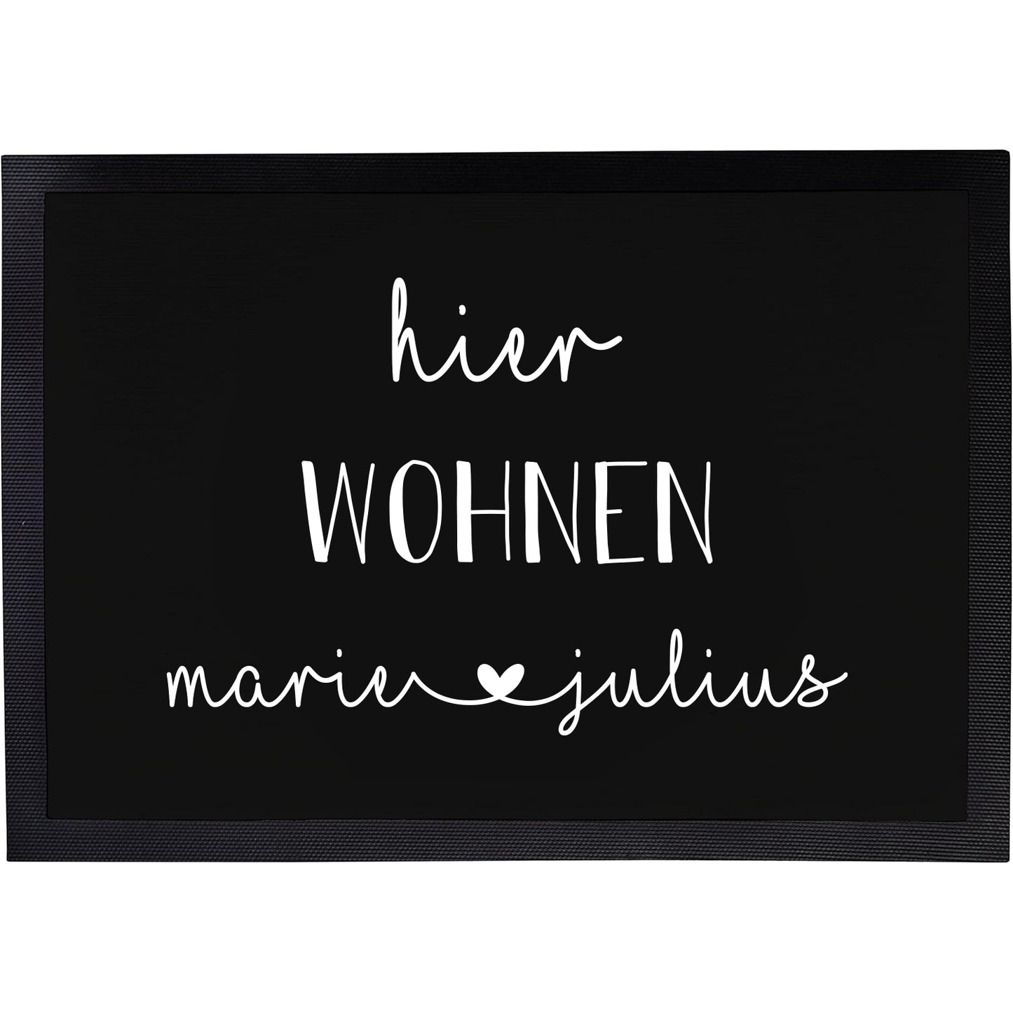 Fußmatte mit Vornamen | Hier wohnen