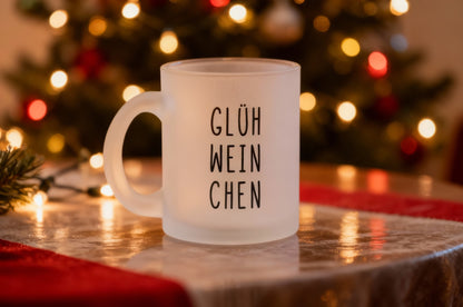 Glastasse mit Namen | Glühweinchen - Schwarz