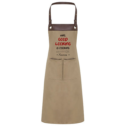 Kochschürze mit Name | Mrs. Good Looking is Cooking