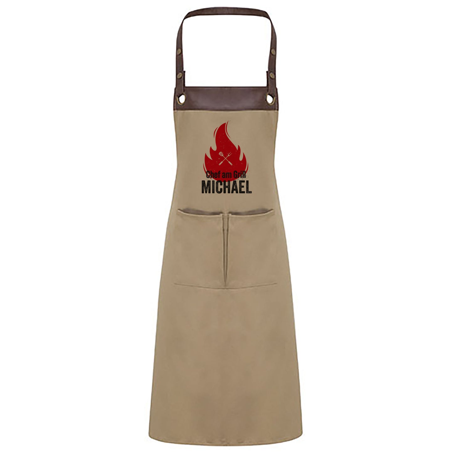 Grillschürze mit Name | Chef am Grill