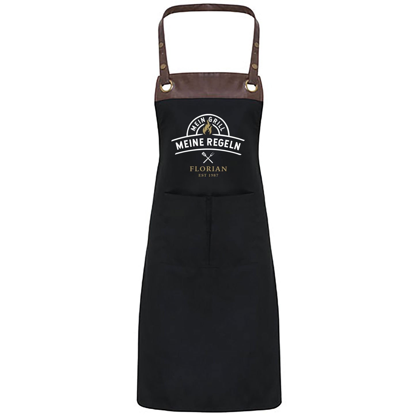 Grillschürze mit Name + Geburtsjahr | Mein Grill - Meine Regeln