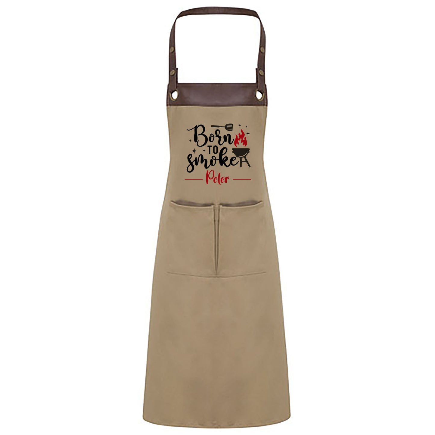 Grillschürze mit Name | Born to smoke