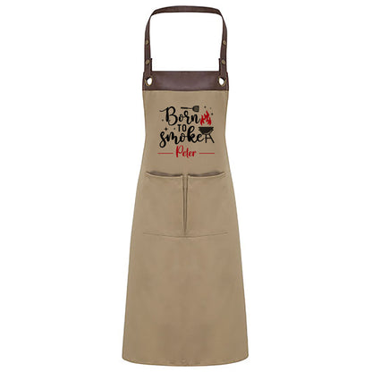 Grillschürze mit Name | Born to smoke