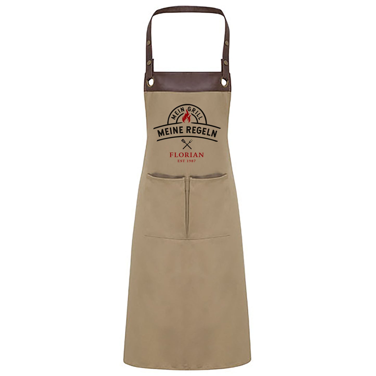 Grillschürze mit Name + Geburtsjahr | Mein Grill - Meine Regeln