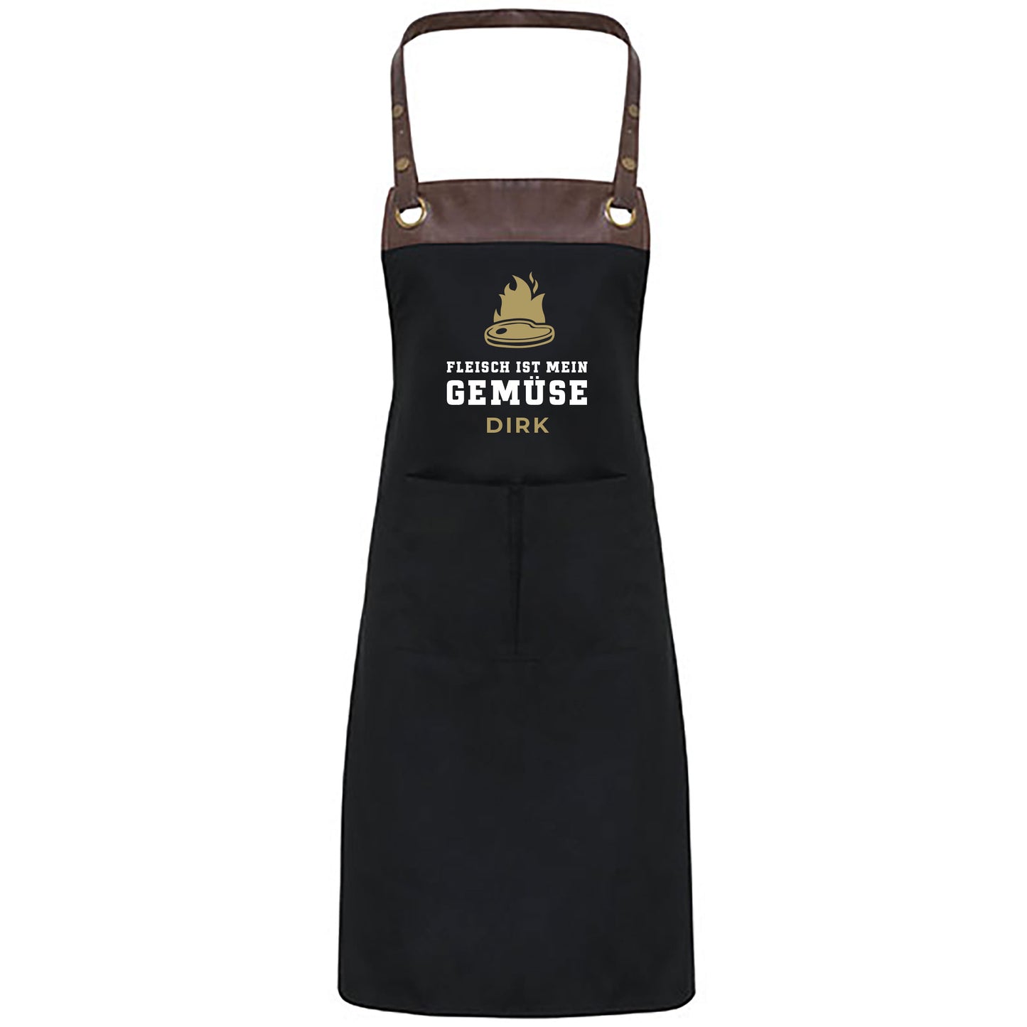Grillschürze mit Name | Fleisch ist mein Gemüse