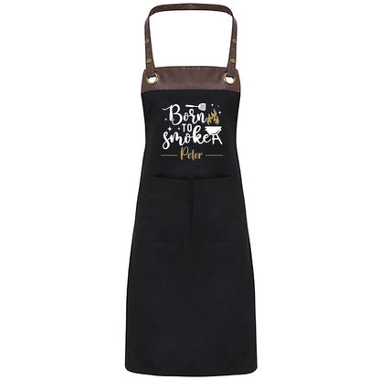 Grillschürze mit Name | Born to smoke