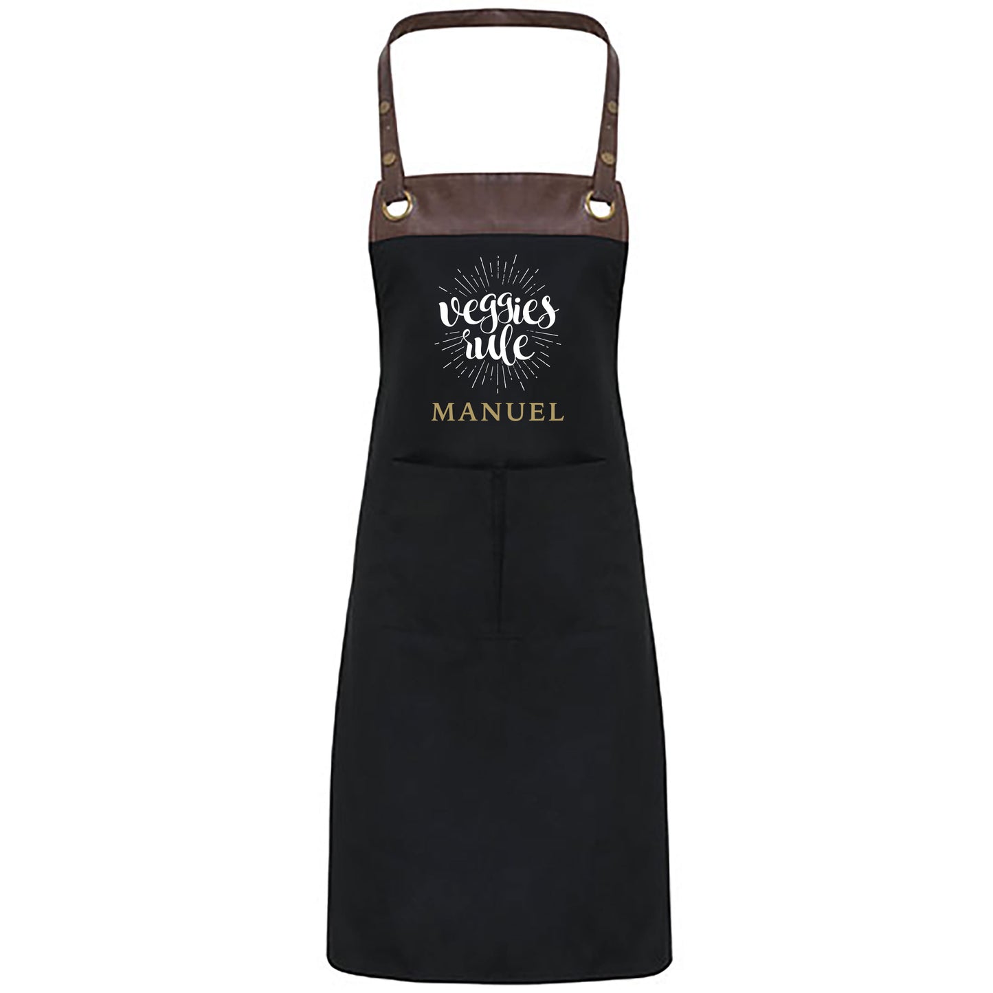 Kochschürze mit Name | Veggies rule