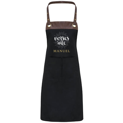 Kochschürze mit Name | Veggies rule