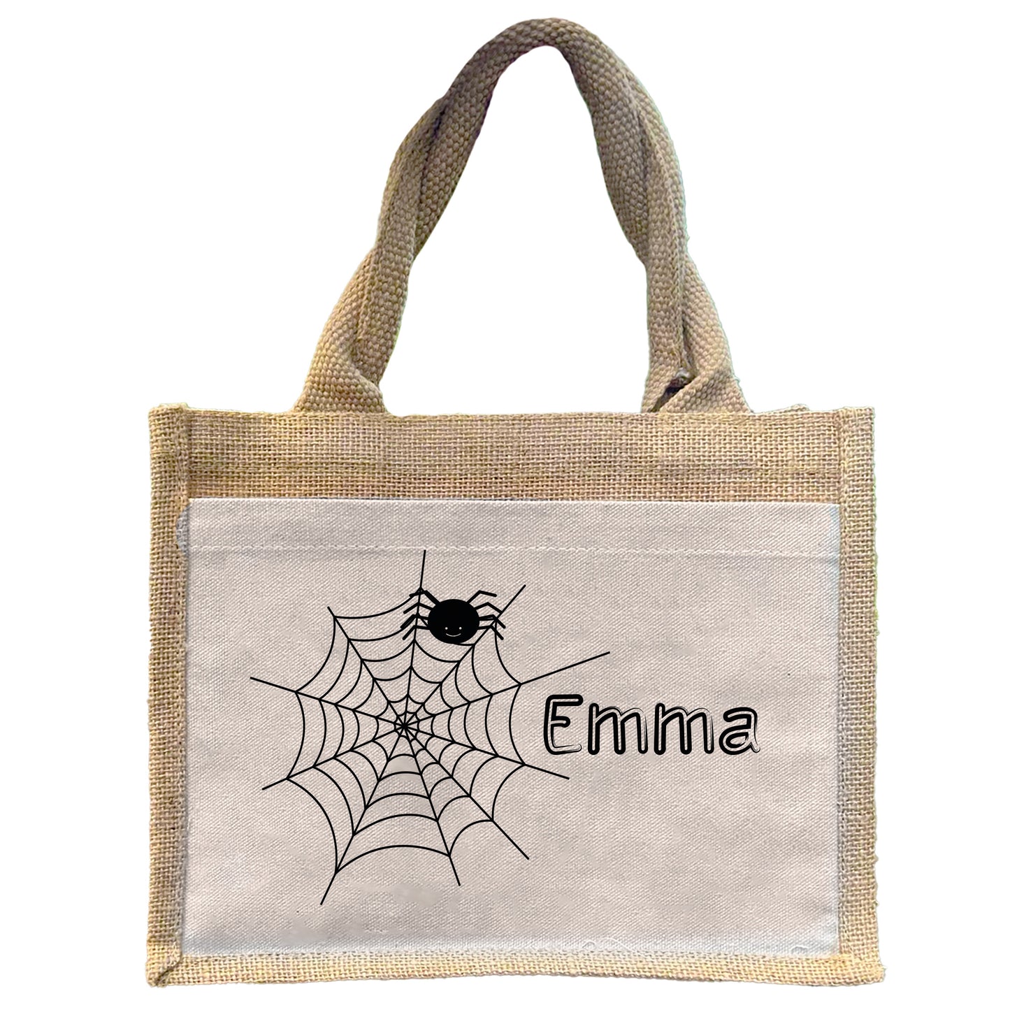 Jute Pocket Tasche mit Namen | Halloween 1