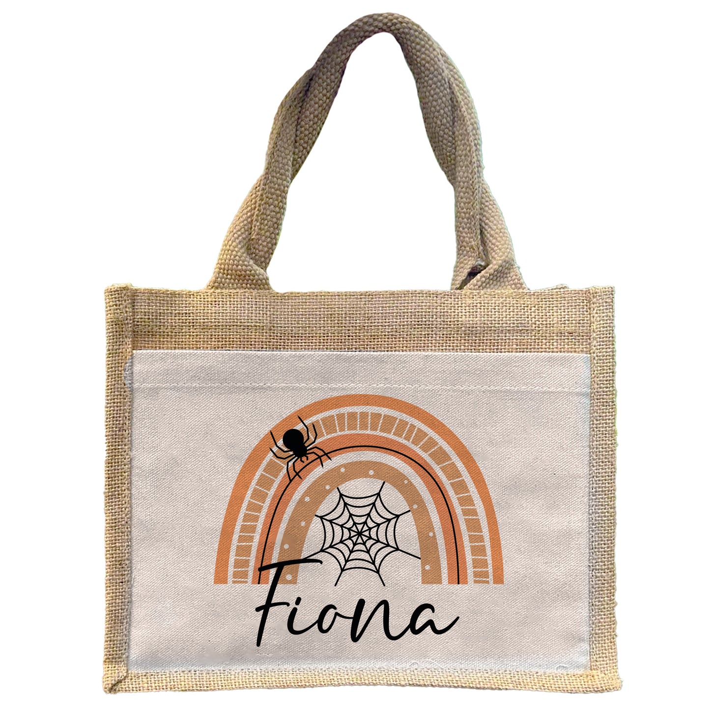 Jute Pocket Tasche mit Namen | Halloween 2