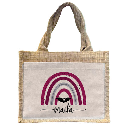 Jute Pocket Tasche mit Namen | Halloween 6
