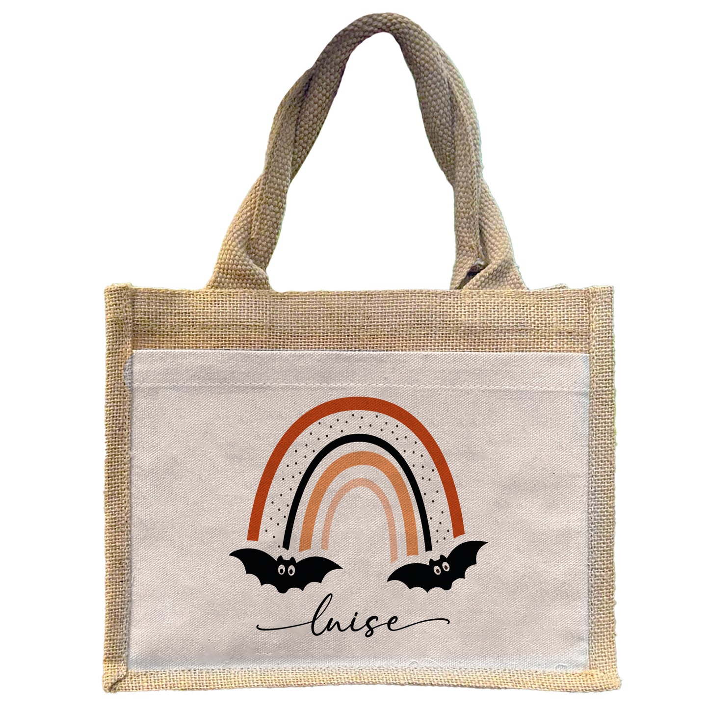Jute Pocket Tasche mit Namen | Halloween 7