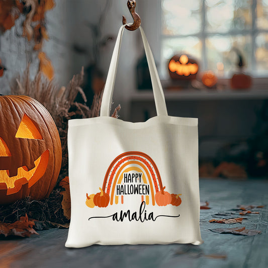 Stofftasche aus Bio- Baumwolle mit Namen | Halloween 5