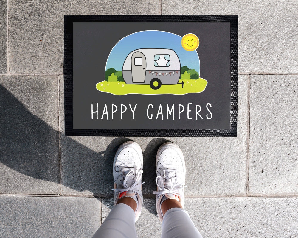 Fußmatte 'Happy Campers' | 35x50 cm, 40x60 cm, 50x70 cm