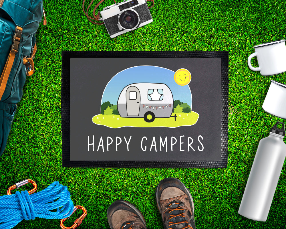 Fußmatte 'Happy Campers' | 35x50 cm, 40x60 cm, 50x70 cm